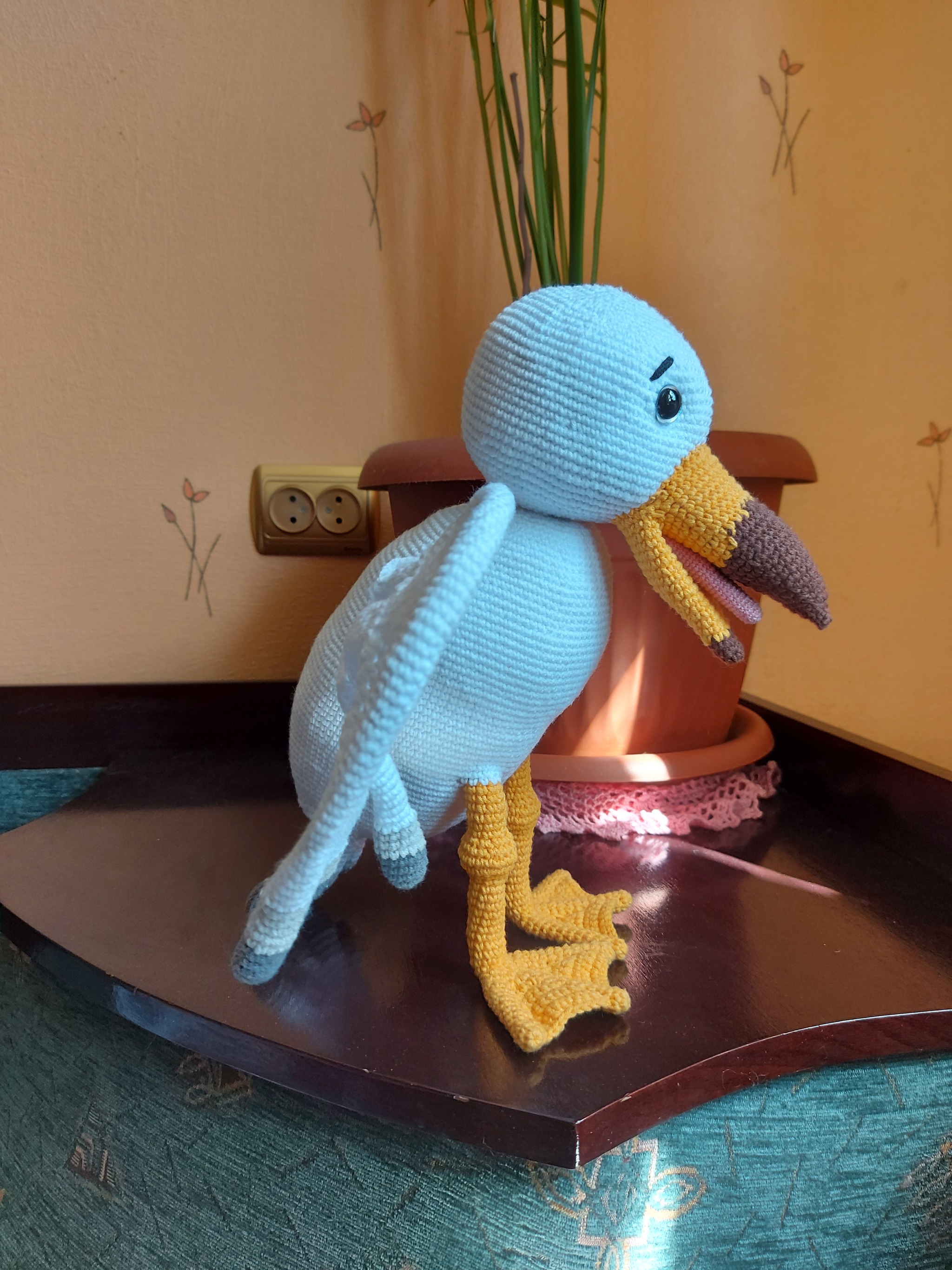 This time there is a knitted bird, but not a plane)) - My, Seagulls, Icebreaker Krasin, Frame toy, Longpost