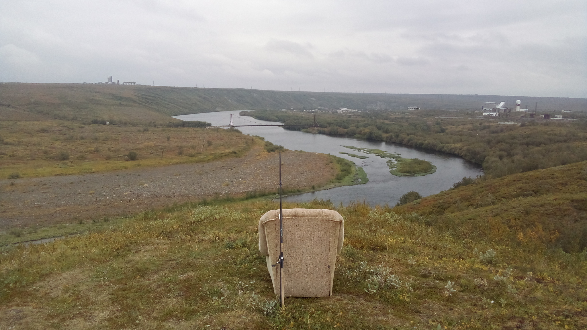 This is the view from... - My, The photo, River, Tundra, Bridge, Nature, Suddenly, Cowberry