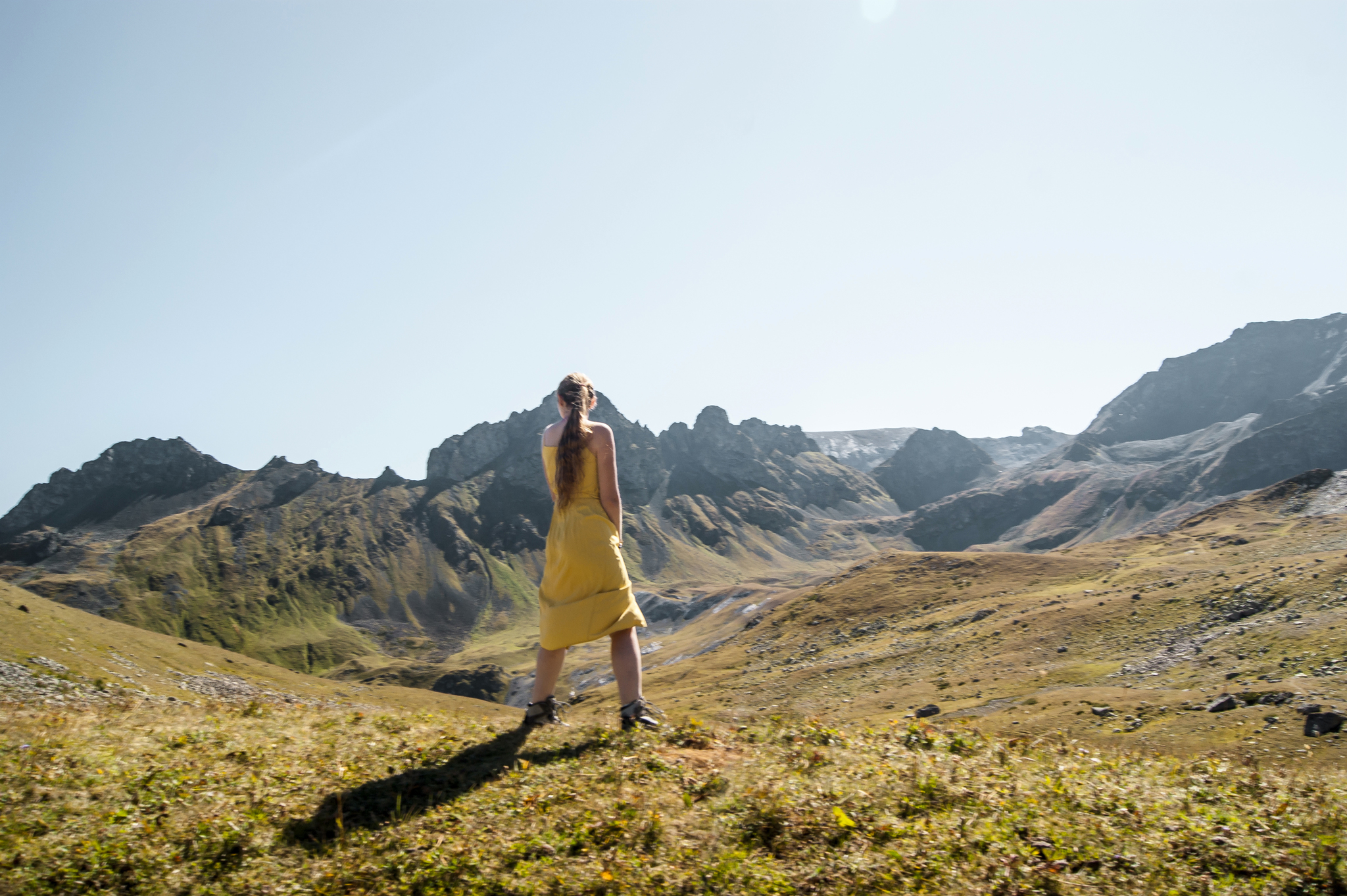 Mountains, lakes, plateau - My, The mountains, Lake, Girls, The dress, Tourism, Hike, Beginning photographer, The photo, Longpost