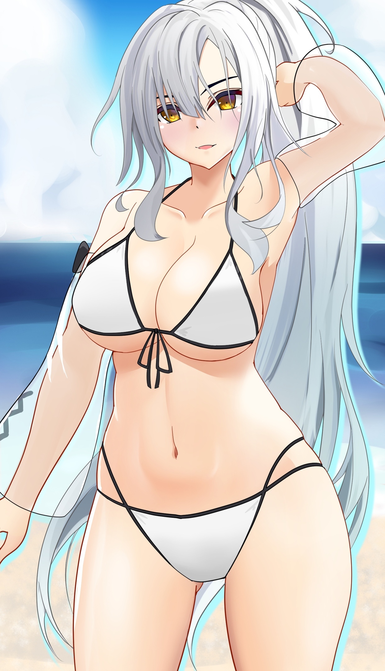 Drake - NSFW, Drake, Azur lane, Anime art, Art, Girls, Swimsuit, Anime