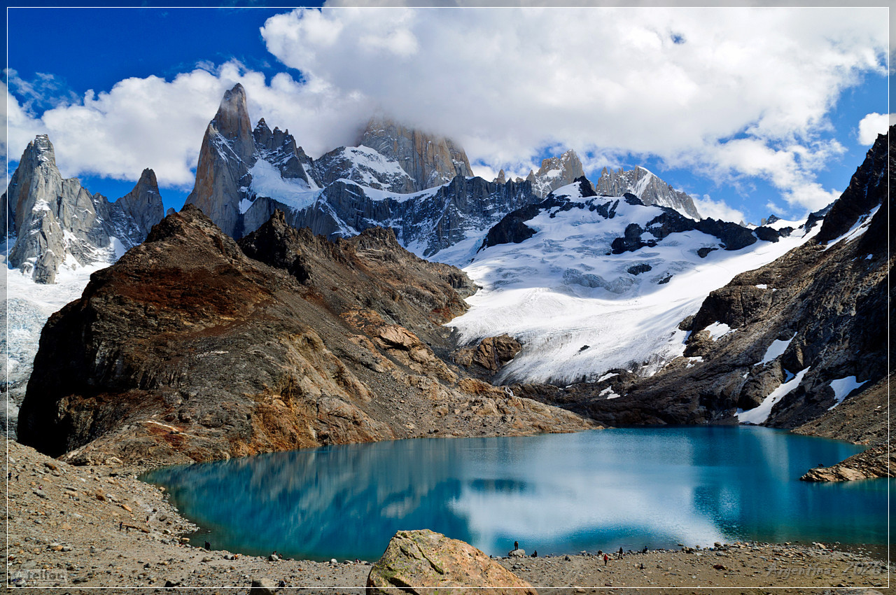 Lake Three - My, The mountains, Argentina, Friday tag is mine, Tourism, Lake, Patagonia, Mountain tourism, Fitzroy, Longpost, Nature