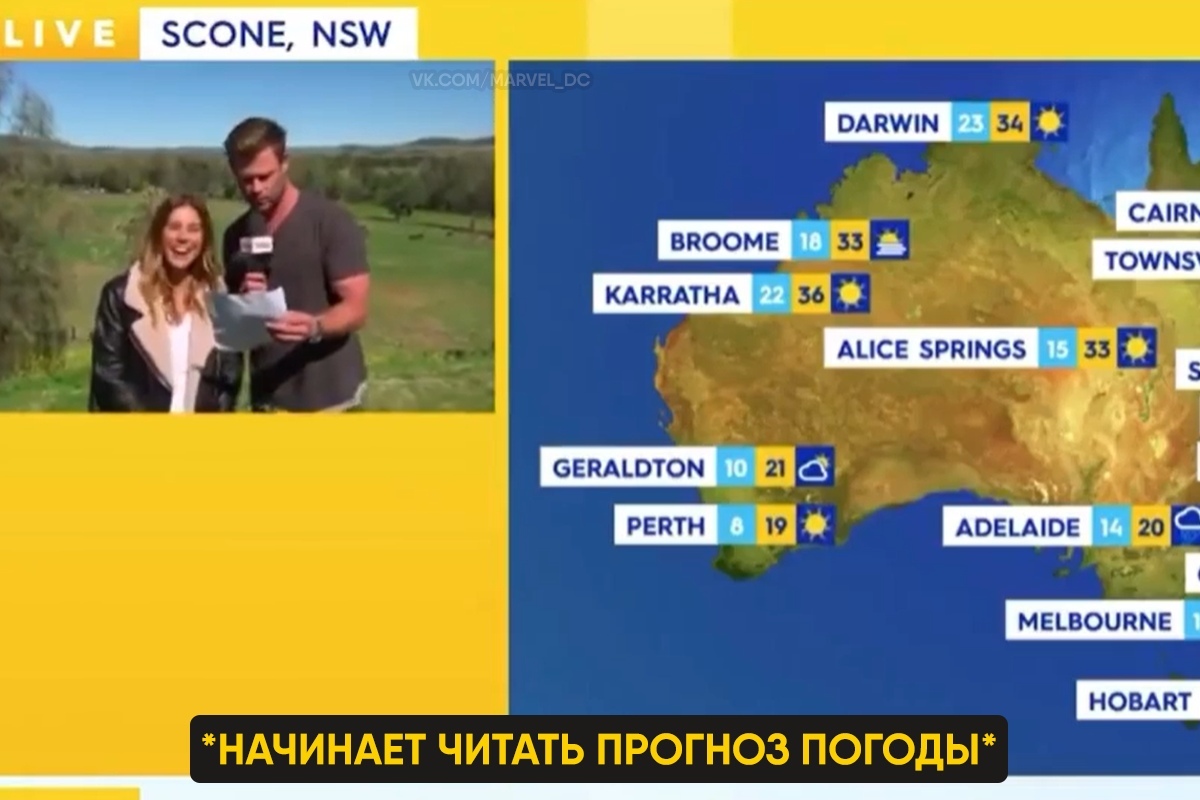 Nothing unusual, just Chris Hemsworth decided to do a weather forecast - Chris Hemsworth, Actors and actresses, Celebrities, Storyboard, Thor, Weather forecast, Longpost, Humor, 2020