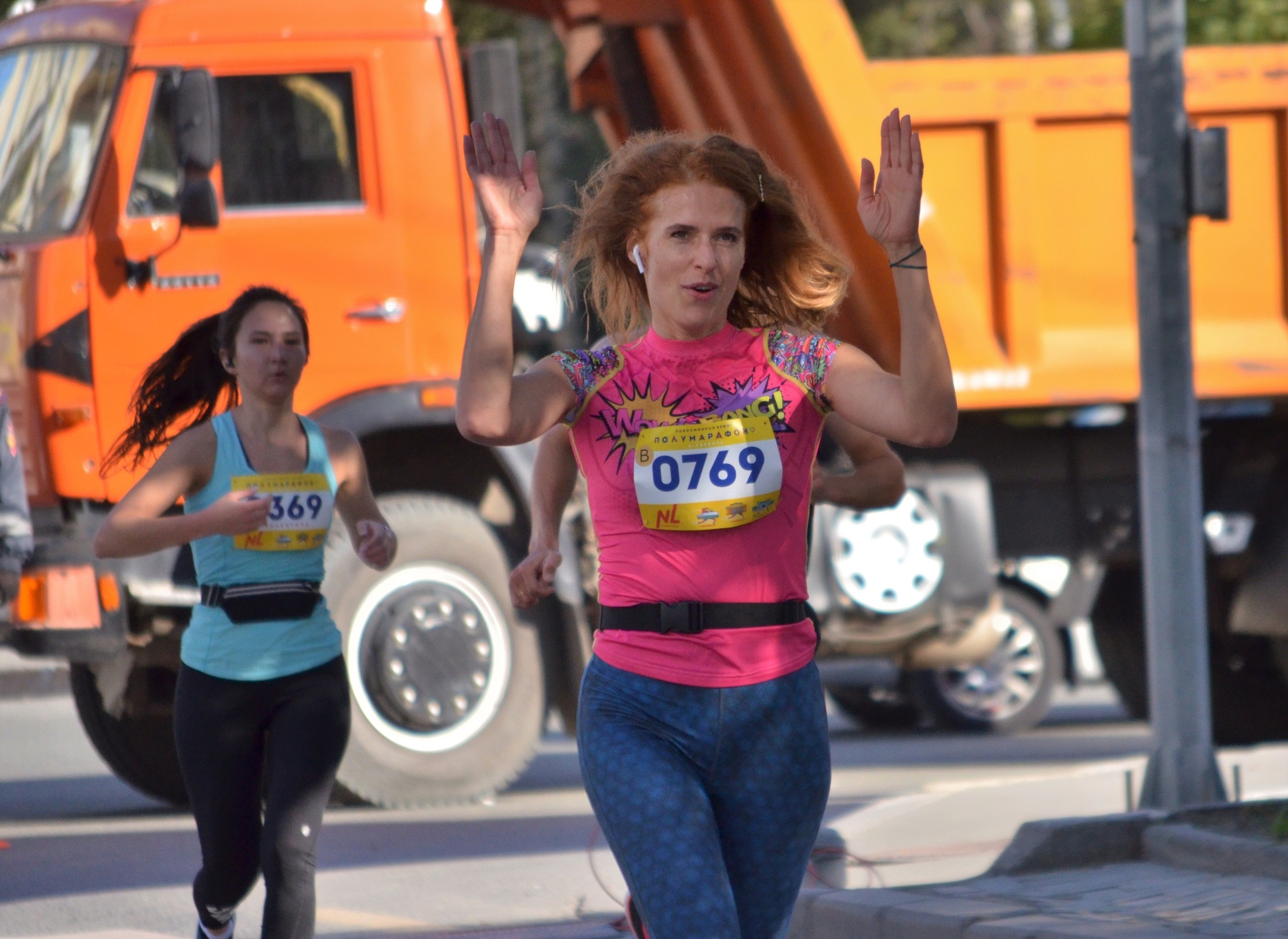 Girls from Raevich's Siberian Half Marathon - Siberia, Novosibirsk, Girls, The race, Half marathon, Sport, Longpost