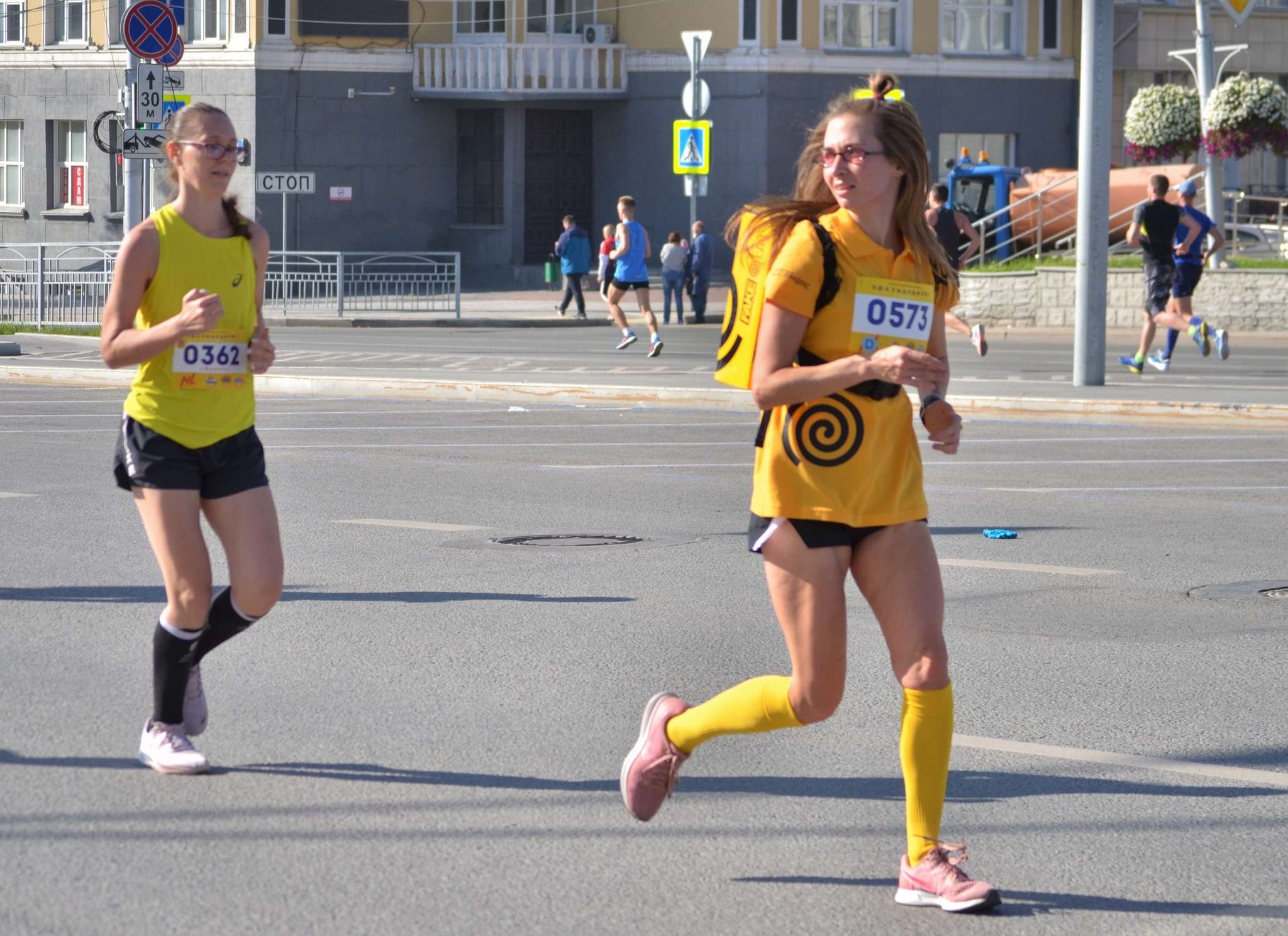 Girls from Raevich's Siberian Half Marathon - Siberia, Novosibirsk, Girls, The race, Half marathon, Sport, Longpost