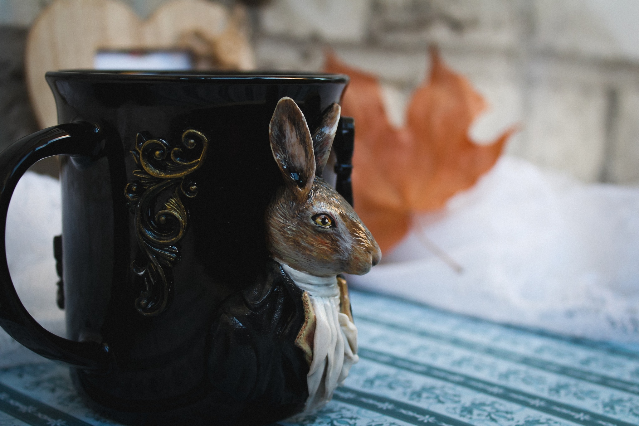 Mug decor. March Hare - My, Polymer clay, Mug with decor, Souvenirs, Longpost, March Hare, Needlework without process