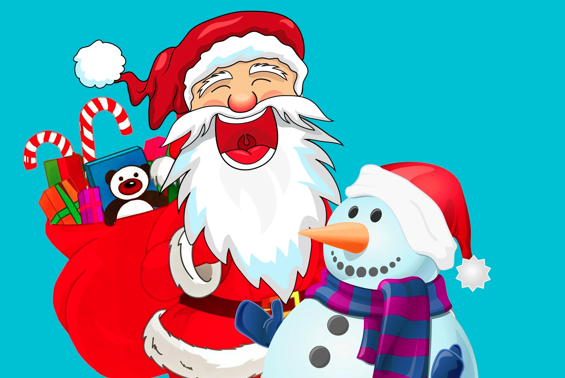 Дед мороз и лето цветная. Дед Мороз и Снеговик. Дед Мороз Снеговик новый год. Веселый дед Мороз. Прикольный дед Мороз.