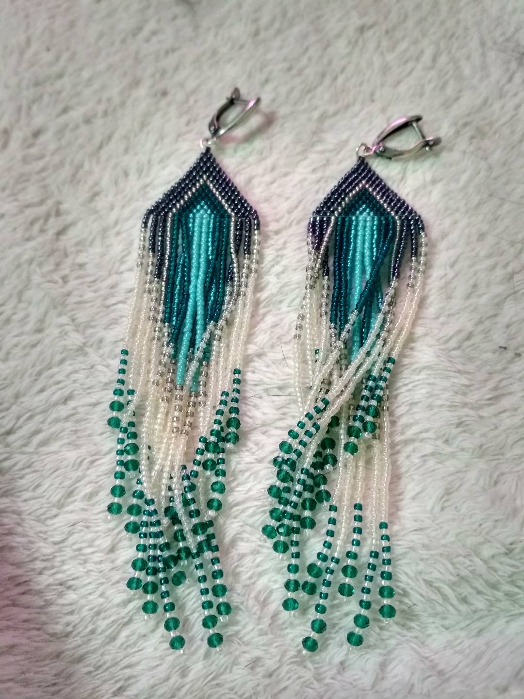 Number 15 - My, Friday tag is mine, Beads, Earrings, With your own hands, Longpost