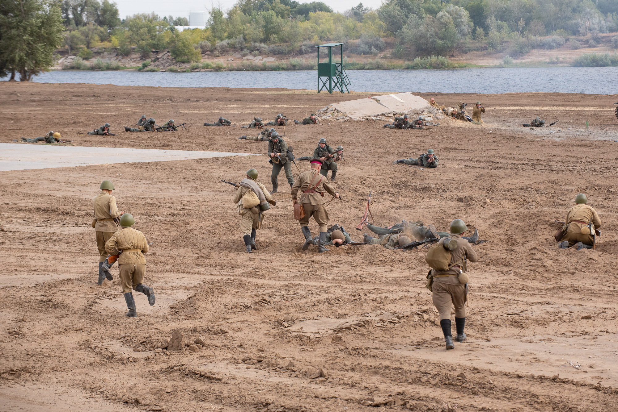 Photo report from the reconstruction of the battle for the banks of the Volga - The Path to Victory - My, The Great Patriotic War, Reconstruction, Reportage, They fought for their homeland, Longpost