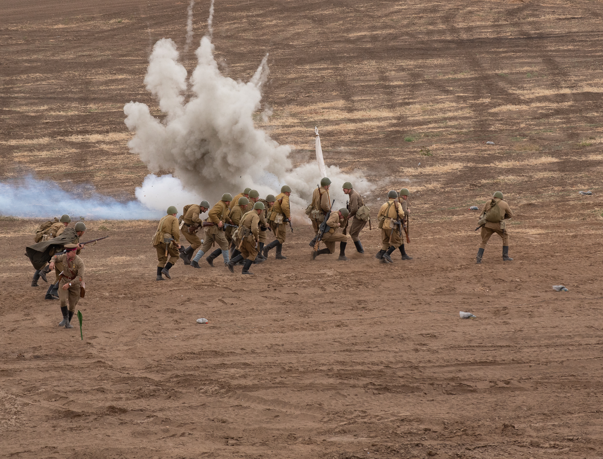 Photo report from the reconstruction of the battle for the banks of the Volga - The Path to Victory - My, The Great Patriotic War, Reconstruction, Reportage, They fought for their homeland, Longpost