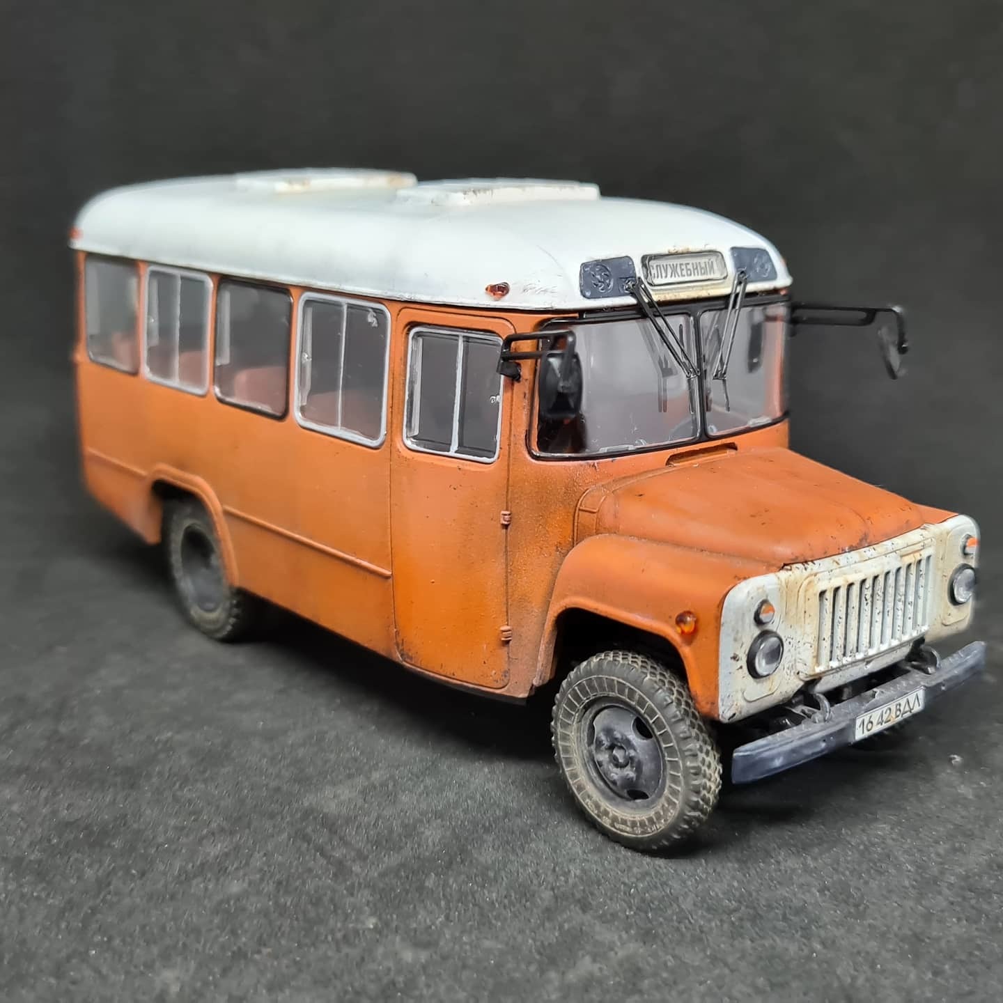 Модель автобуса КАвЗ-3270 - Моё, Моделизм, Стендовый моделизм, Автобус, 1:43, Сборная модель, Модели, Видео, Длиннопост