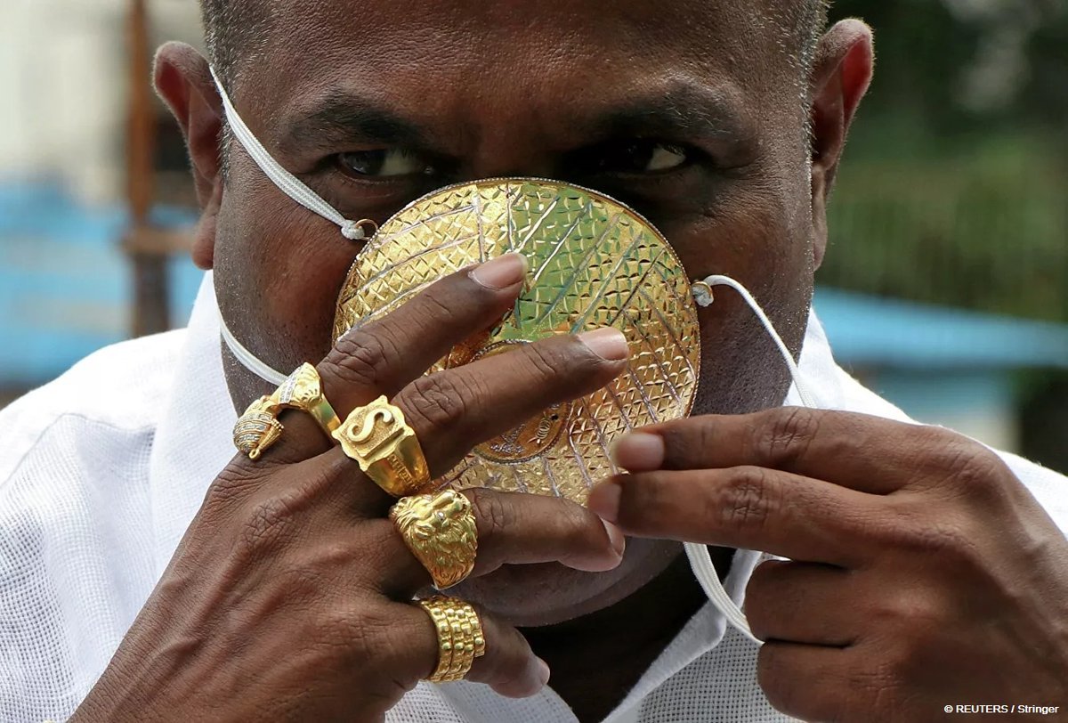 A Hindu who made a pure gold mask has died - Mask, Coronavirus, Hindus, Gold, Show off