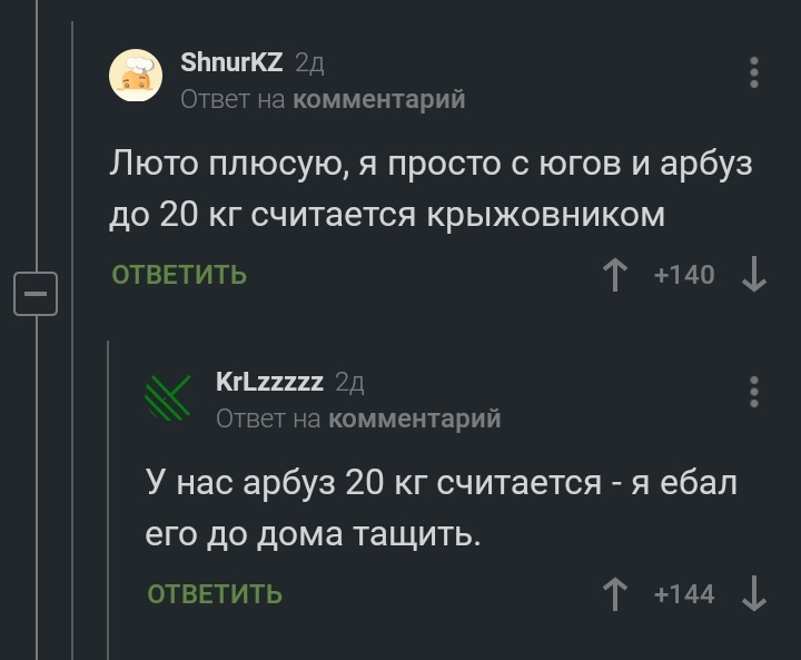 Правильные приоритеты) - Юмор, Комментарии, Мат, Комментарии на Пикабу, Скриншот, Арбуз