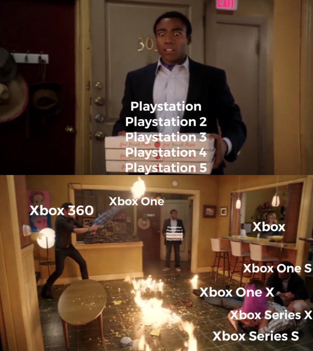 When the PlayStation owner finally decided to buy himself an Xbox as well - Picture with text, Consoles, Playstation, Xbox, Microsoft, Sony, Name, Confusion, Community