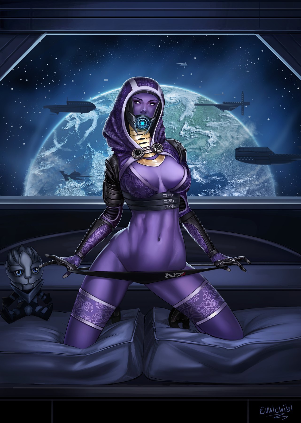 Tali'Zorah nar Rayya - NSFW, Mass effect, N7, Tali zorah, Art, Erotic, Evulchibi