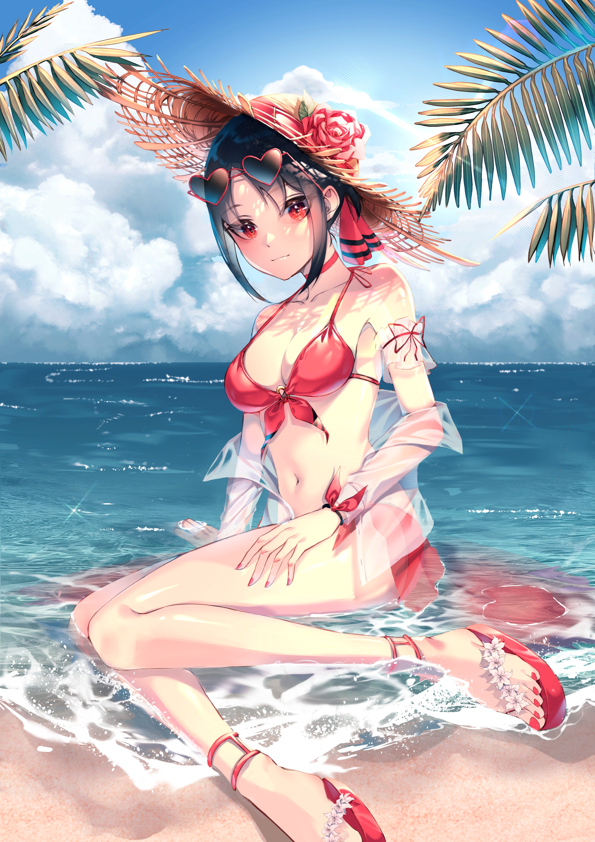 Kaguya - Kaguya-Sama wa Kokurasetai, Shinomiya kaguya, Anime art, Anime, Swimsuit