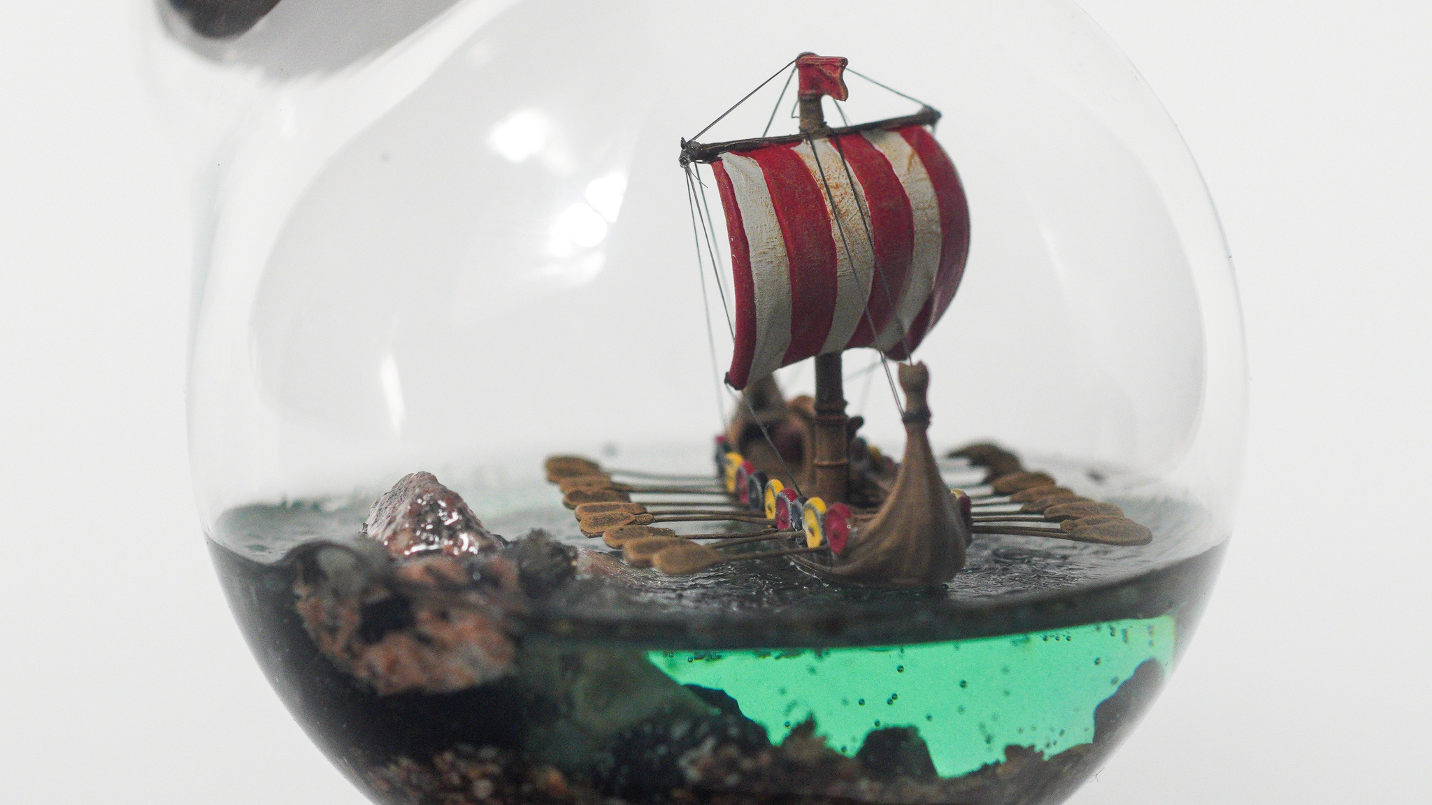 How to put a ship in a light bulb? - My, Stand modeling, Collection, Diorama, Hobby, Creation, Miniature, Ship, Sailboat, Video, Longpost