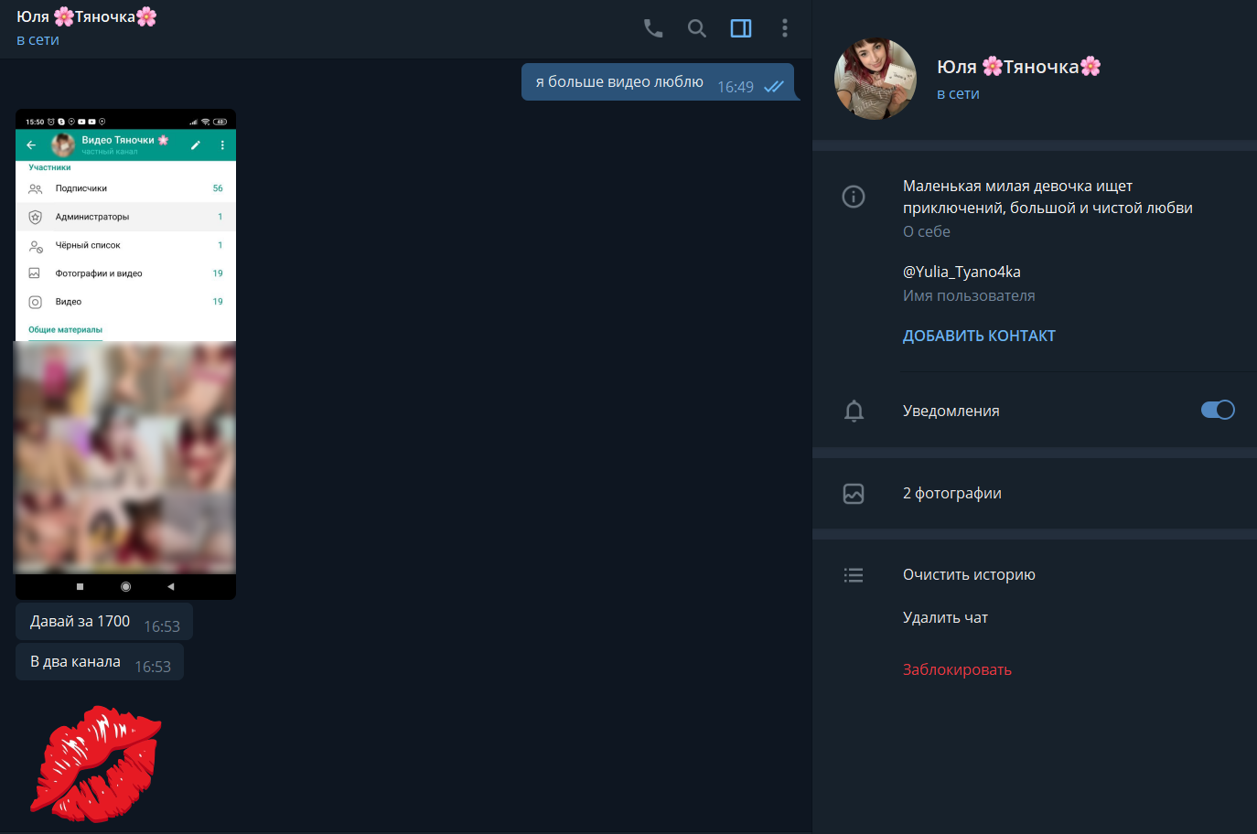 How do they scam money on telegram or who is Yulia Tyanochka? - NSFW, My, Negative, Telegram, Fake, Scam, Girls, Longpost, Divorce for money, Screenshot, Correspondence