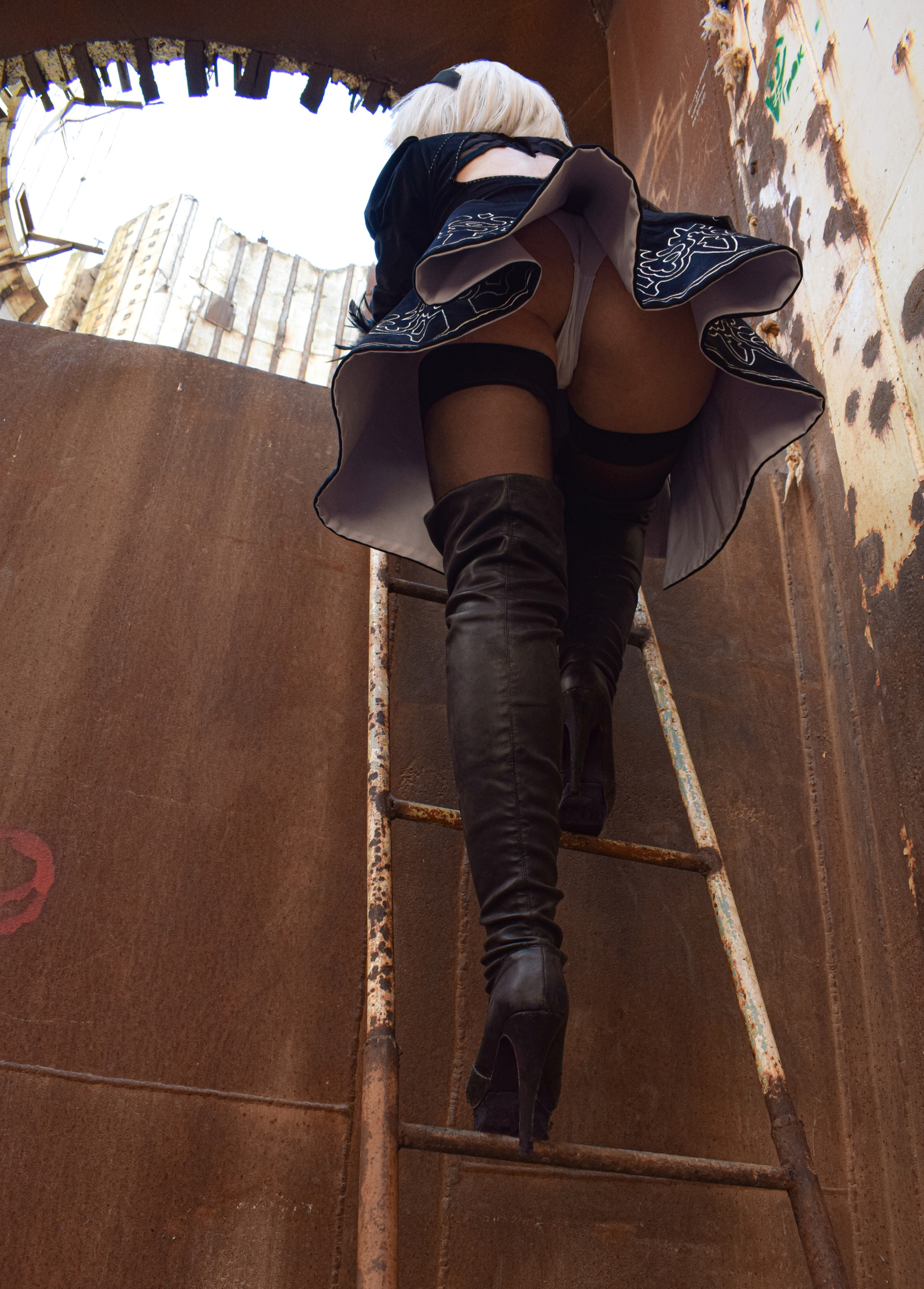 A2 and 2B from NieR: Automata in Crimea - NSFW, Cosplay, Costume, Games, Models, Longpost, NIER Automata, Yorha unit No 2 type B, Yorha unit no 9 type S