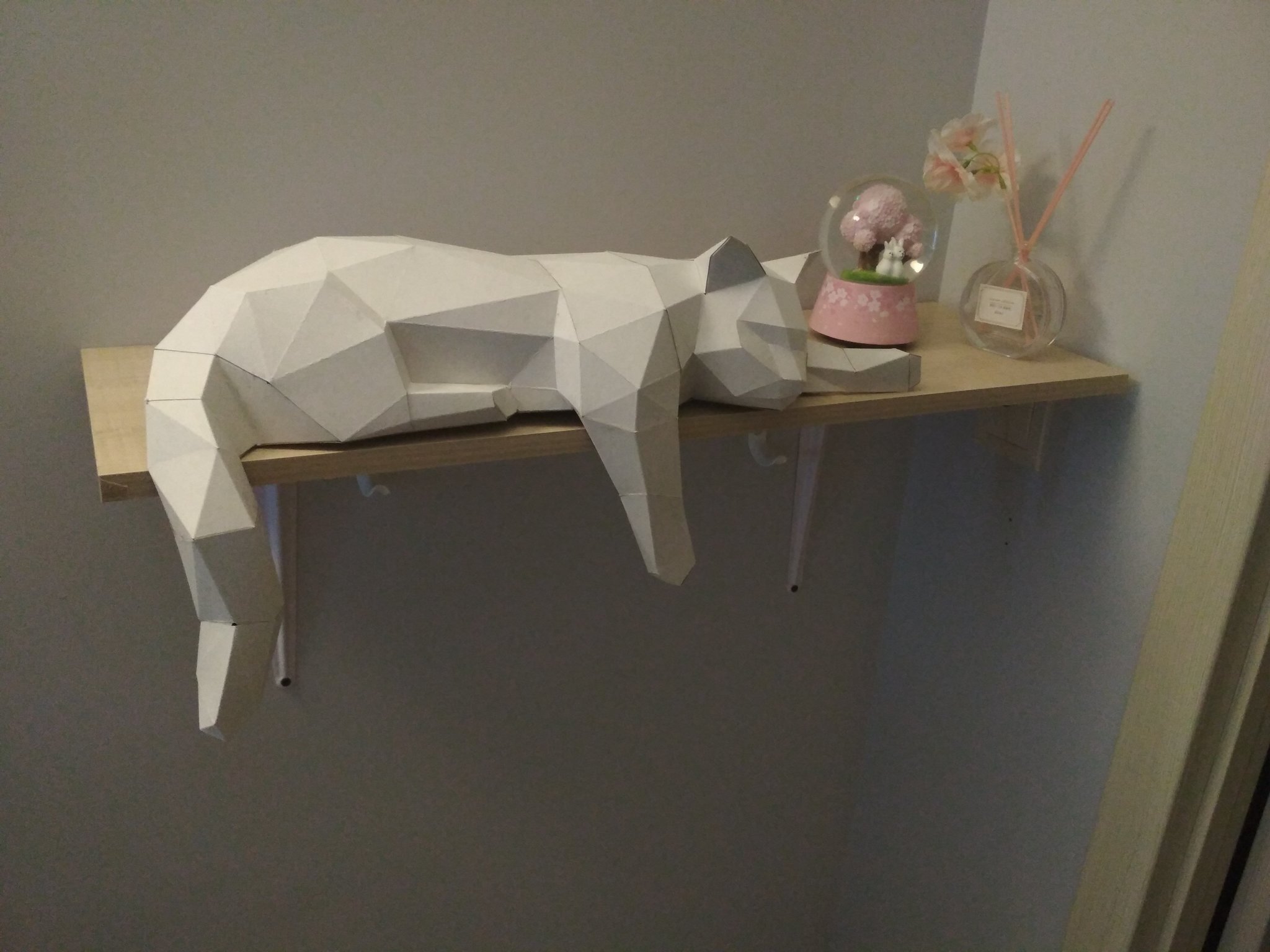 Пятничный кот - Моё, Papercraft, Кот, Рукоделие, Длиннопост