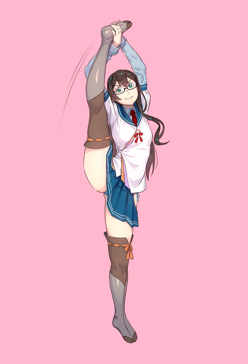 So that's it! - NSFW, Kantai collection, Ooyodo, Anime, Anime art, Stretching, Yuji, Longpost