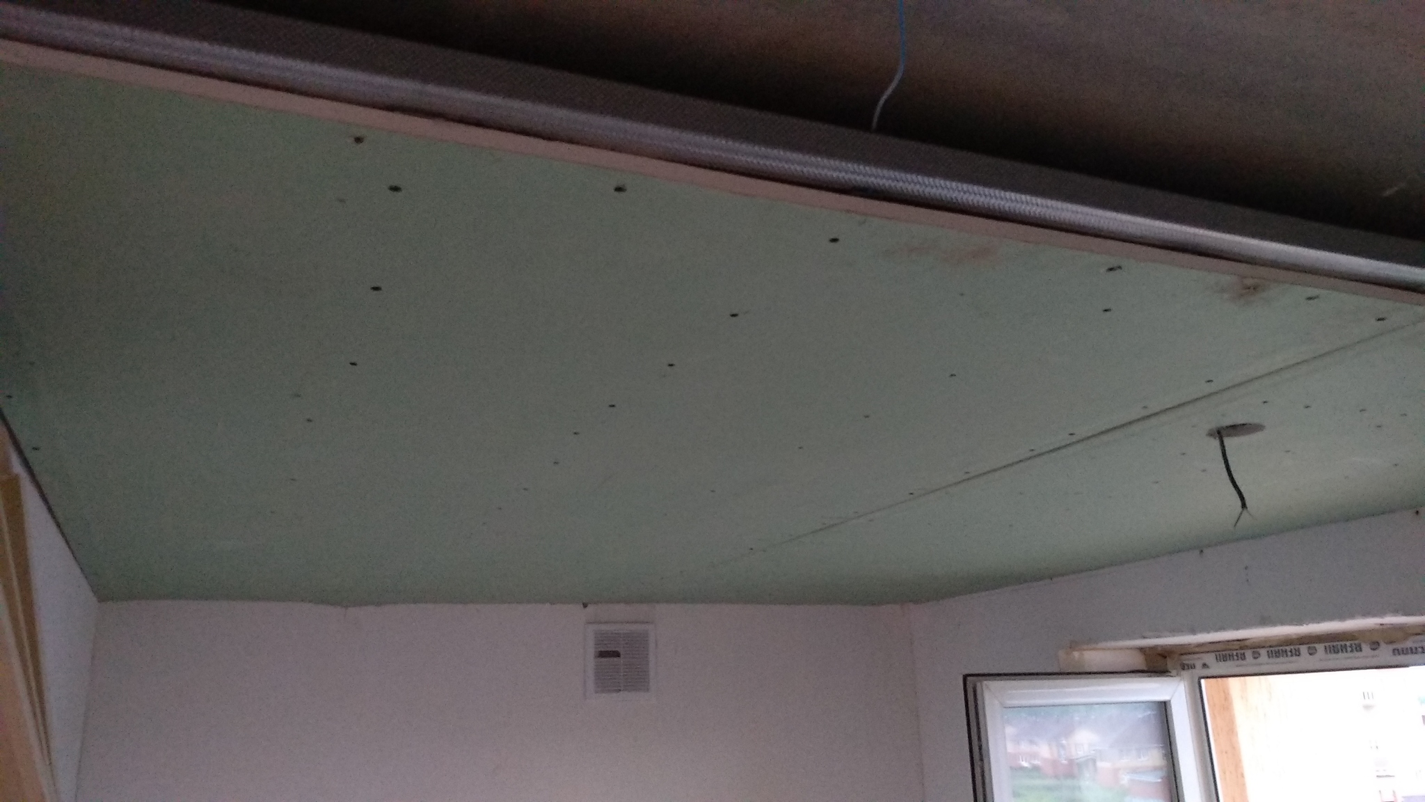 Ceiling made of gypsum plasterboard - My, Repair, With your own hands, Ceiling, Drywall, Gcl, New building, Longpost