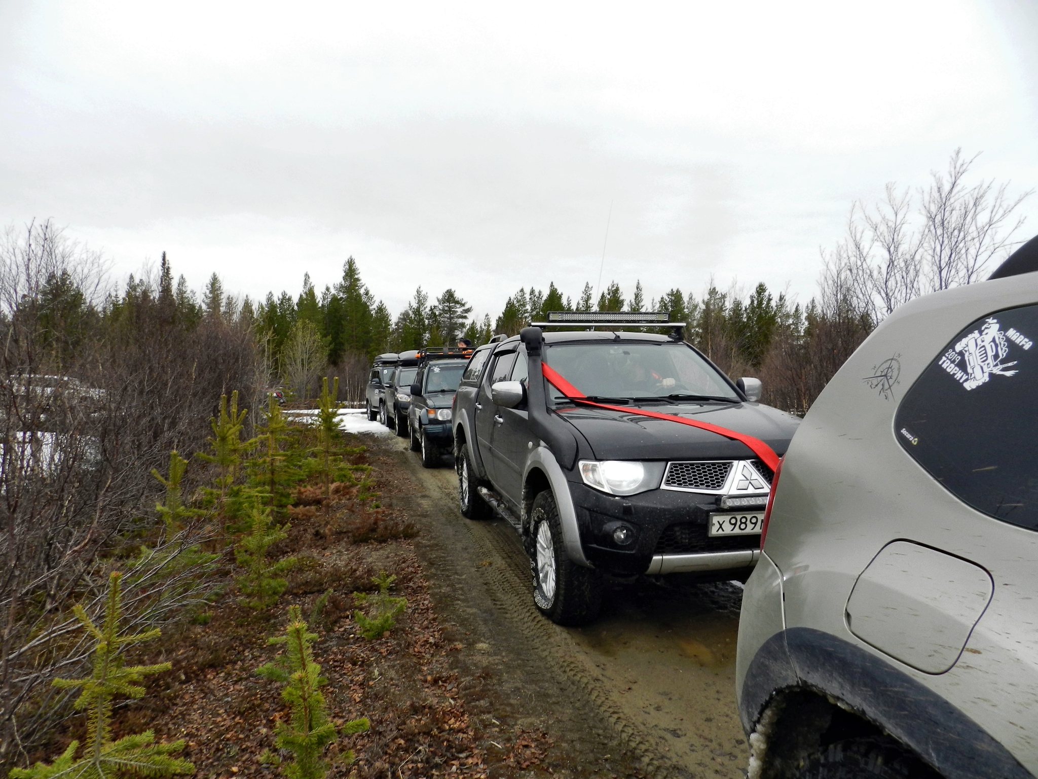 It's finally spring! We mastered the route and woke up the swamp! Winch tests! Murmansk. 4x4. TumbleweedKola - My, Renault Duster, UAZ, Toyota Land Cruiser, Murmansk, Kola Peninsula, Swamp, Windlass, Offroad, 4x4, Niva, Pokatushki, Spring, Snow, Lexus, Mitsubishi, Fun, Weekend travel, North, Video, Longpost