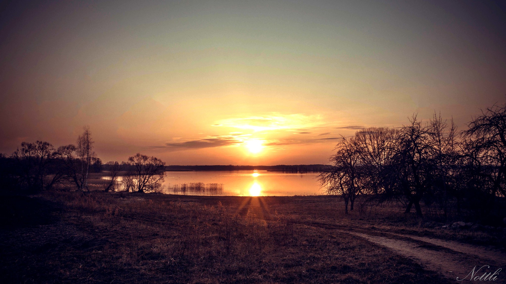 It was getting dark - My, Sunset, Nature, Republic of Belarus, Longpost