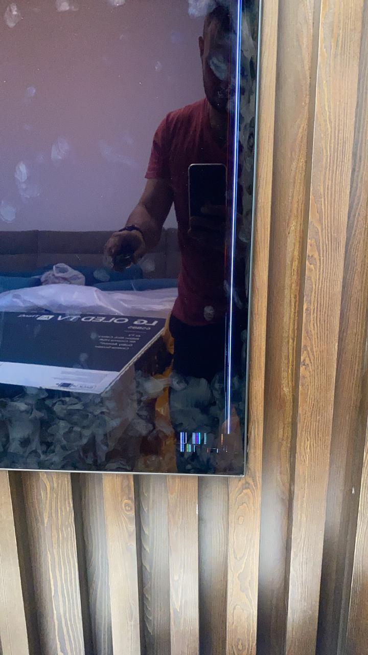 Brand new oled lg oled65b9 covered with a copper basin - My, Breaking, Money, Longpost