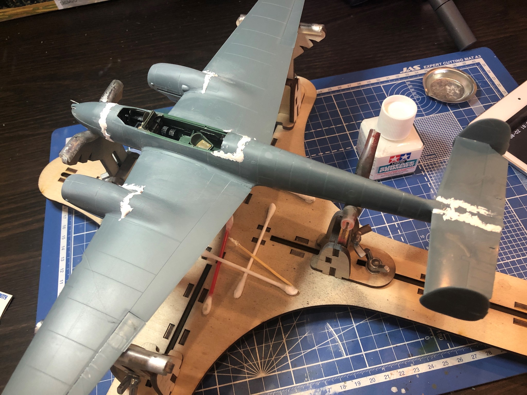 Моя третья модель Eduard BF-110F 1/48 - Моё, Мессершмитт, Самолет, Авиация, Аэрограф, Длиннопост