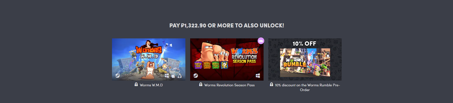 Humble Worms! Worms! Worms! Bundle - Steam, Humble bundle, Not a freebie, Worm, Worms, Worms Ultimate Mayhem, Crazy worms, Worms 4 Mayhem, Longpost