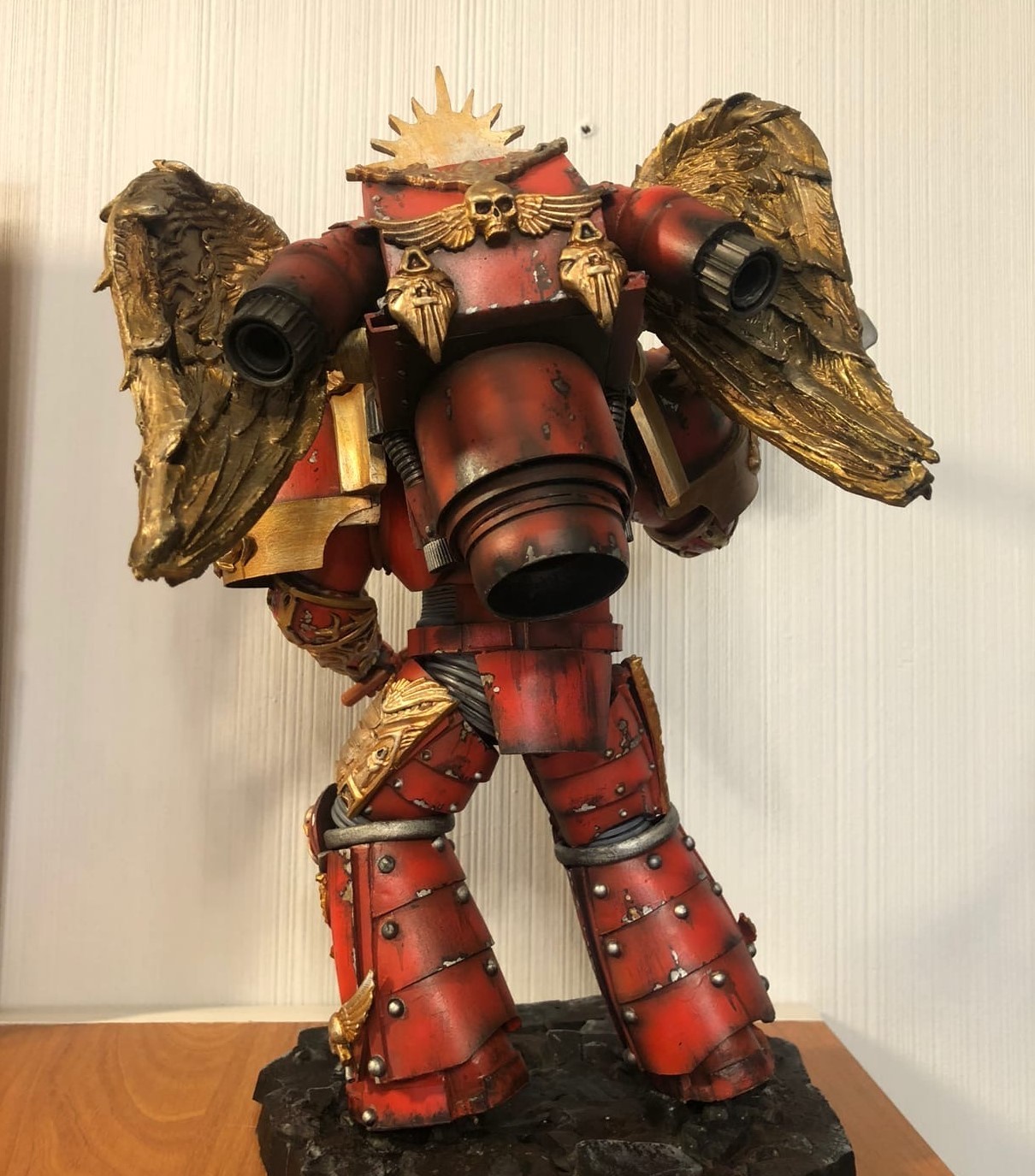 Blood Angels Stormtrooper in Relic Armor - My, Warhammer 40k, Modeling, Miniature, Painting miniatures, Hobby, Collecting, Warhammer, With your own hands, Models, Longpost, Needlework without process