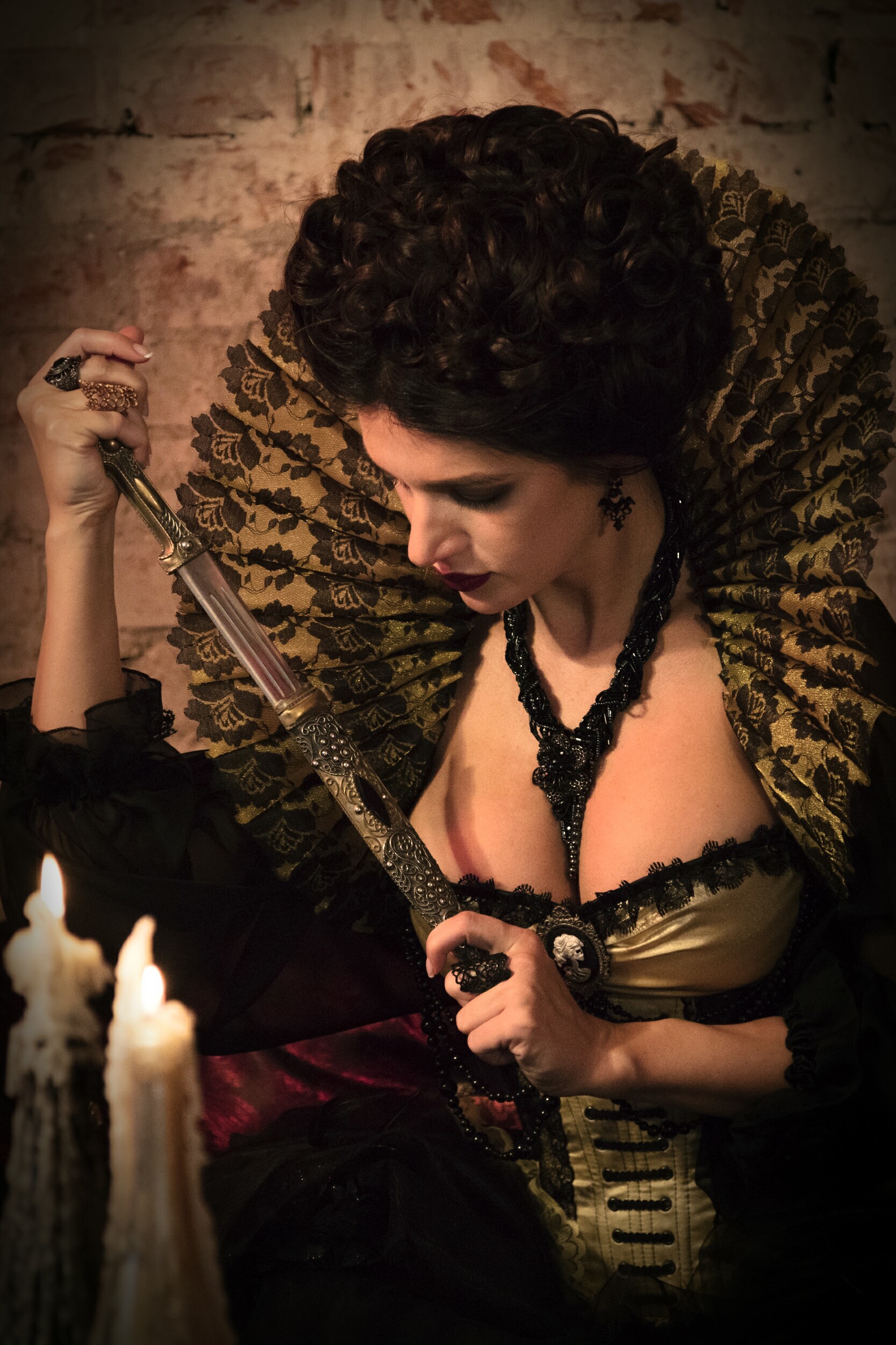 Lady Bathory of our district - My, Corset, Beautiful girl, Sewing, Needlework without process, Longpost