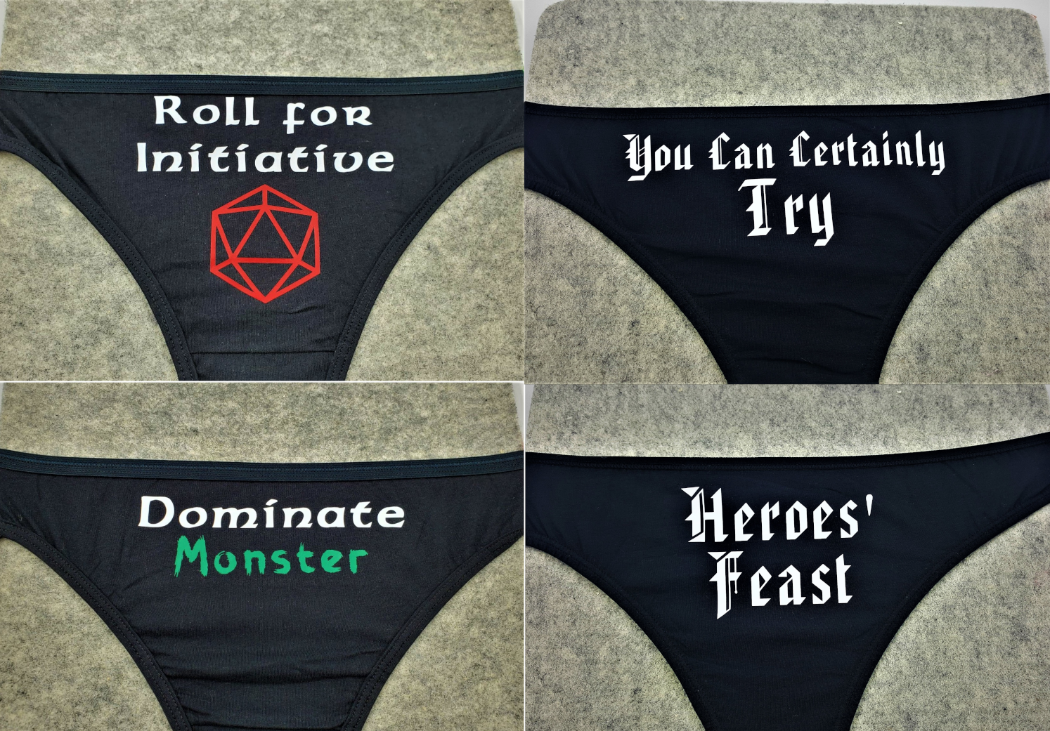 My other half and I joked about D&D-themed underwear - Dungeons & dragons, Pathfinder, Board games, Tabletop role-playing games, Underpants, Underwear, Humor