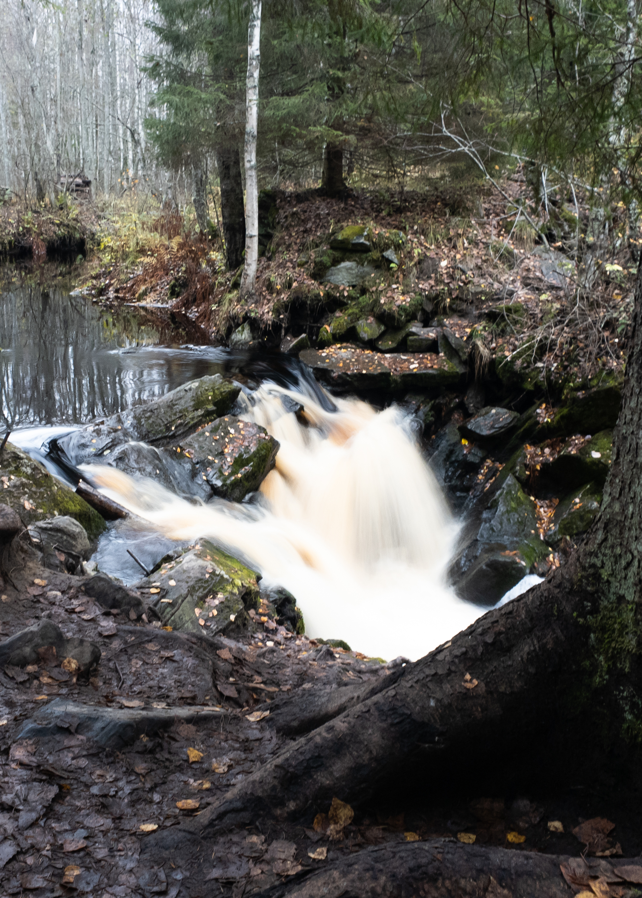 White Bridges Waterfall, Karelia - My, Карелия, Waterfall, White Bridges, Mobile photography, Long exposure, Longpost