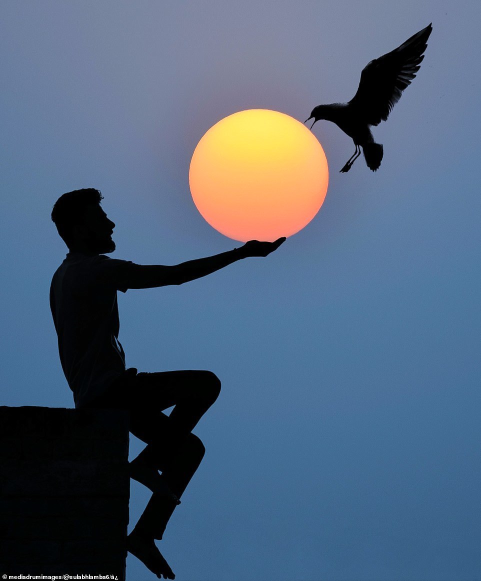 21-year-old Sulabh Lamba from Rewari, India, created a series of impressive photographs against the backdrop of a sunset. - The photo, Sunset, Longpost, The sun