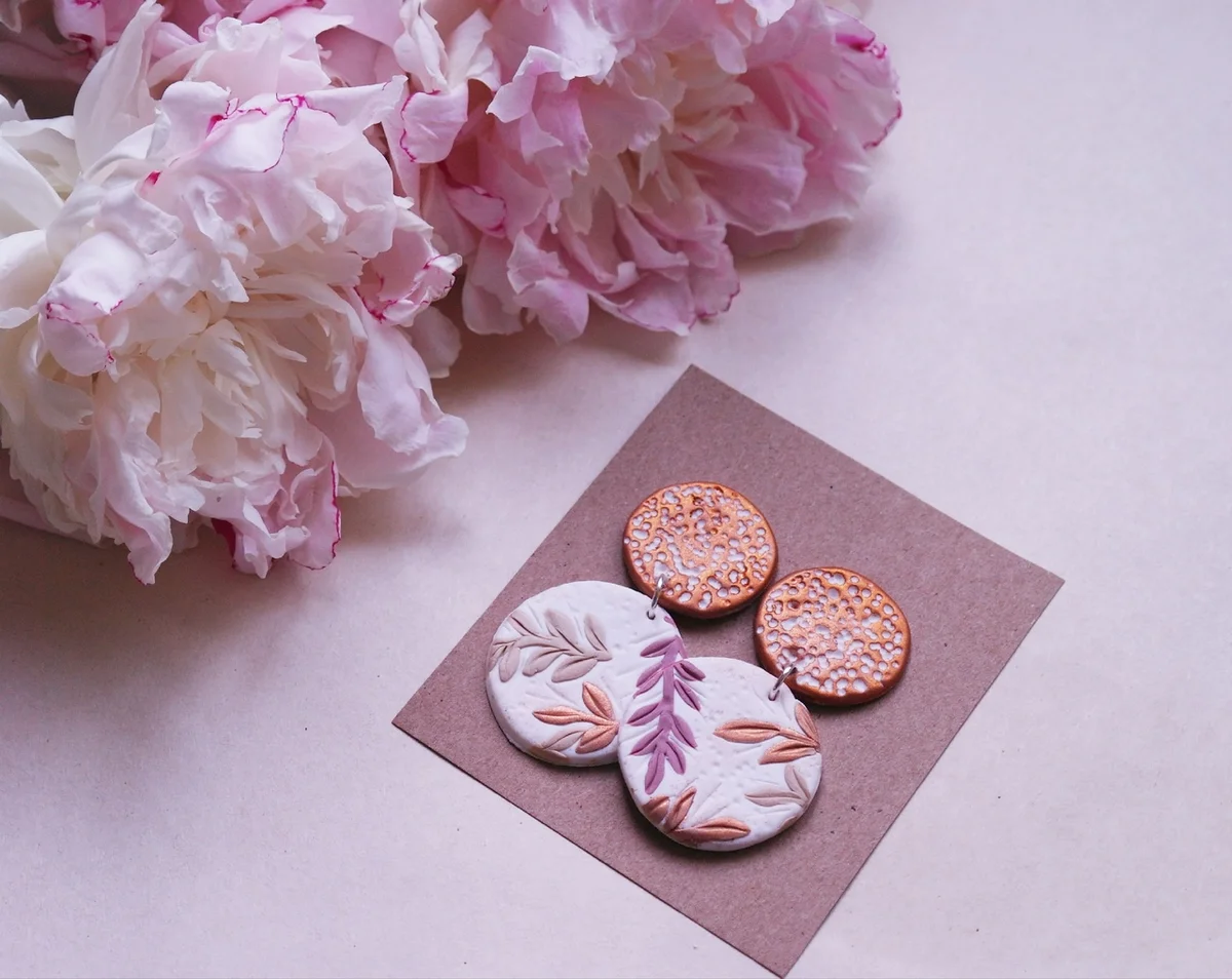 Polymer clay earrings - My, Needlework, Needlework with process, Crafts, Handmade, With your own hands, Decoration, Polymer clay, Creation, Master Class, Longpost, Earrings