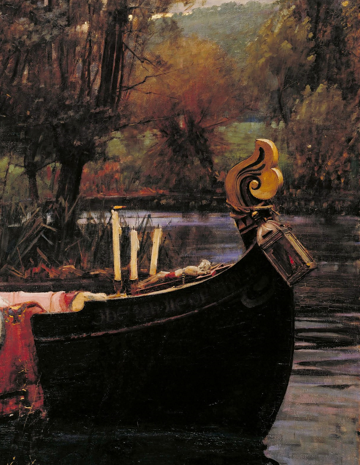 The Lady of Shalott by Waterhouse, or a beautiful legend of old England. Considering the details - My, Painting, Painting, Pre-Raphaelites, Art, John William Waterhouse, Oil painting, Artist, Lancelot, Legend, Beautiful girl, Longpost