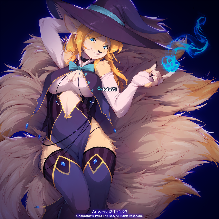 Witch - Furry, Art, Magic, Kitsune, Fox, Furry fox, Witches, Furry edge, Tofu93