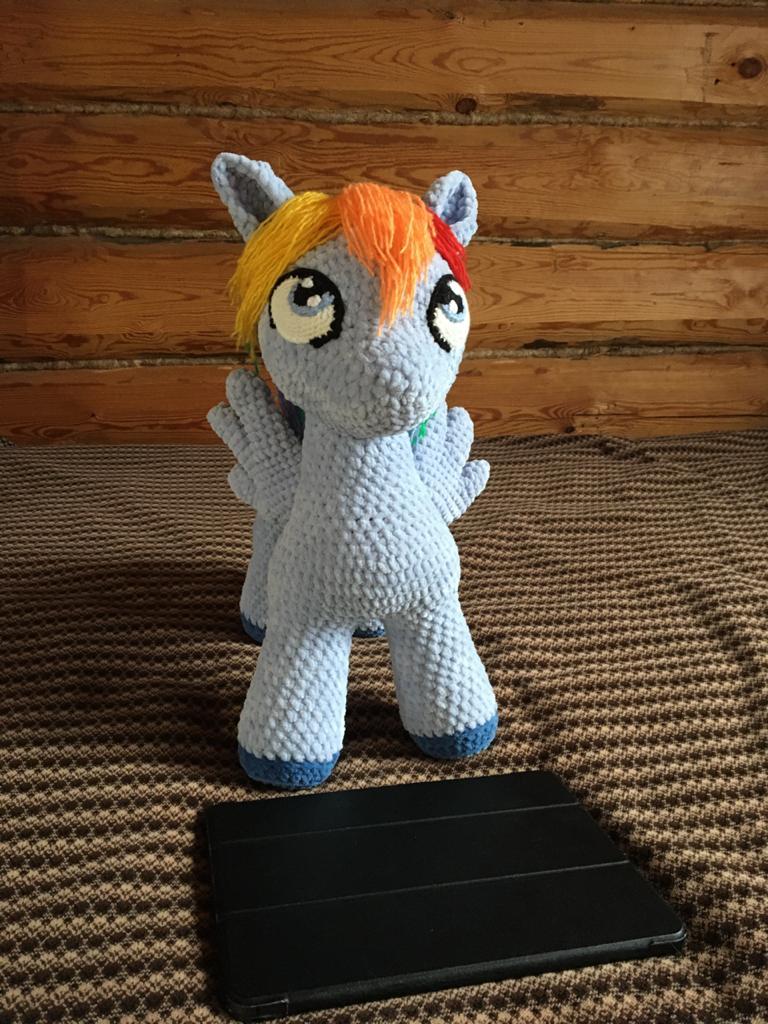 Rainbow Dash - My, My little pony, Amigurumi, Crochet, Rainbow dash, Longpost