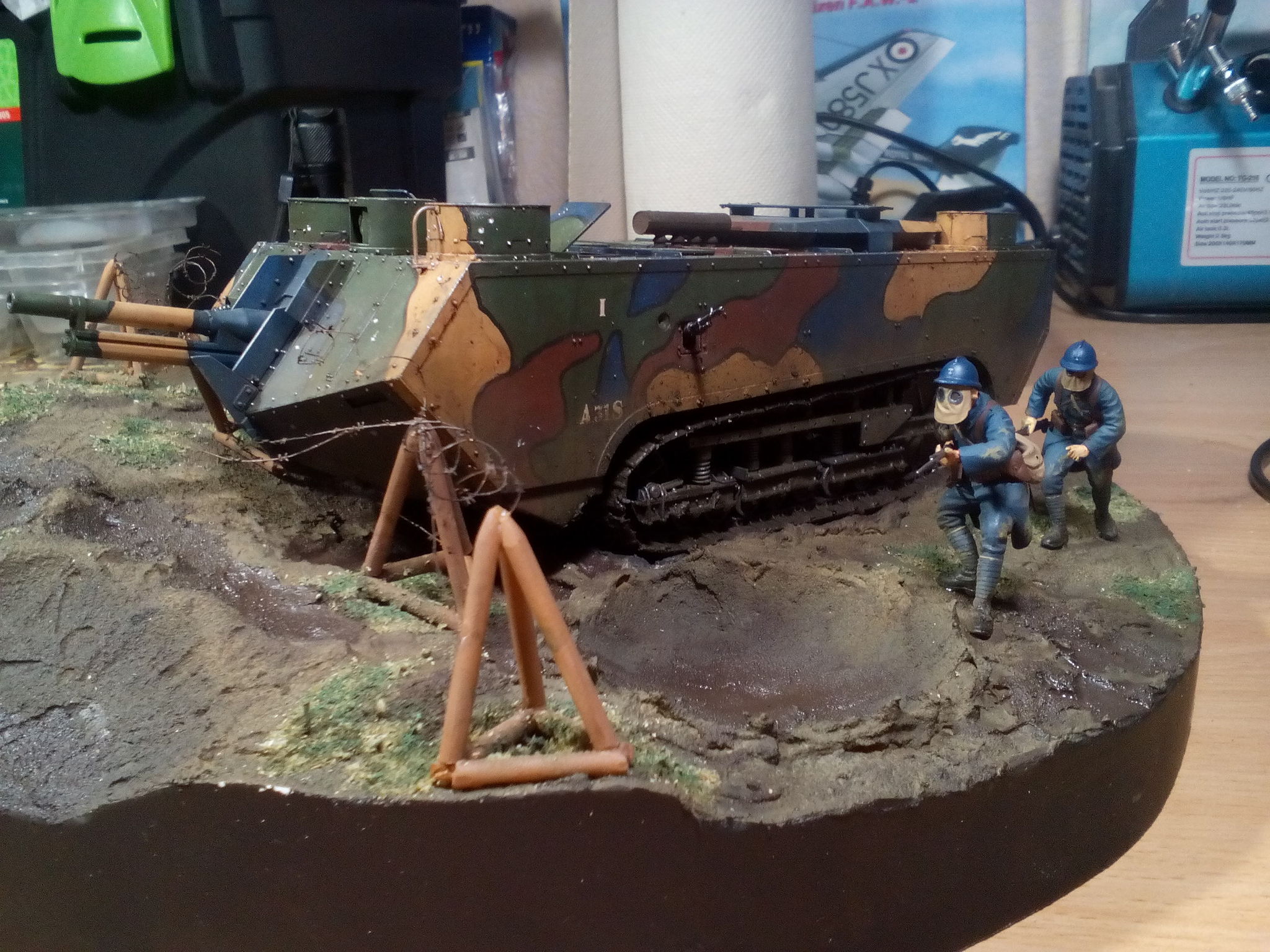 Gas near Soissons. Stage 3. Diorama base (1/35 homemade). Assembly Notes - My, Stand modeling, Diorama, Needlework with process, With your own hands, Hobby, Miniature, World War I, Painting, Needlework, Longpost