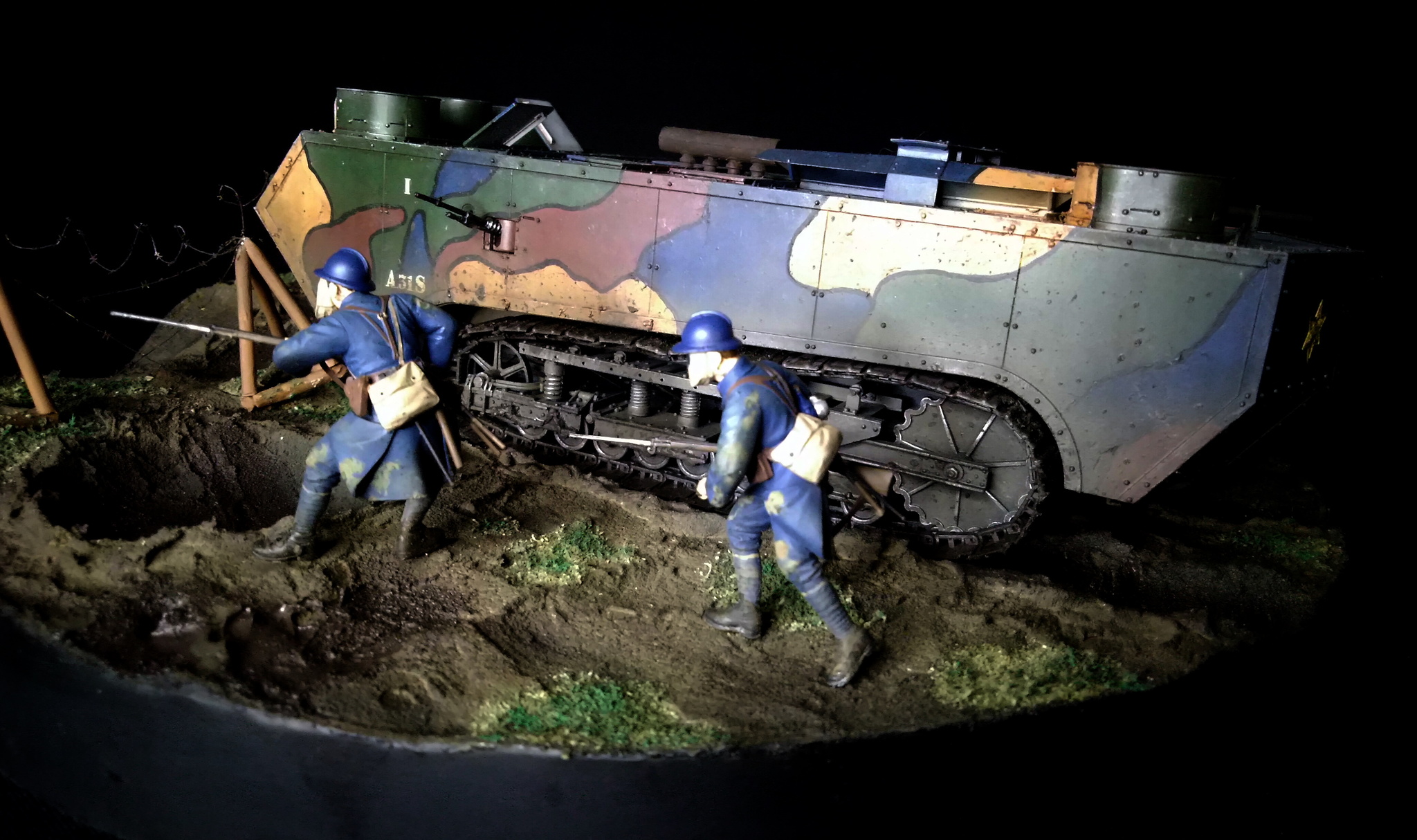 French armored car. Saint Chamond - My, Stand modeling, Diorama, Story, World War I, Tanks, Needlework without process, Technics, Hobby, With your own hands, Longpost