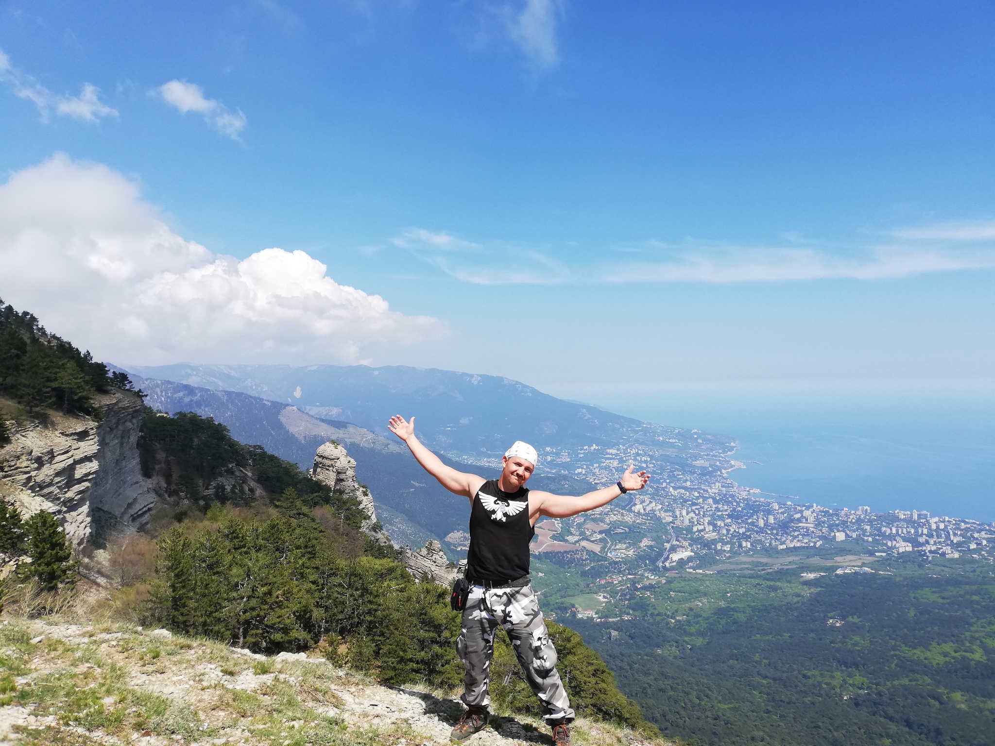 Crimea 2019. Day 10. Taraktash and a steep path - My, Crimea, Taraktash, Ai-Petri, Hike, The mountains, Sea, Mat, Longpost