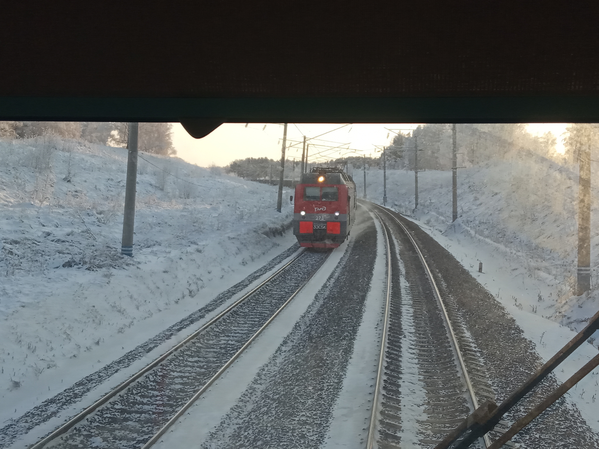 A few views from work, as they say - “On the way” - My, Work, Winter, Railway, beauty, Nature, Longpost