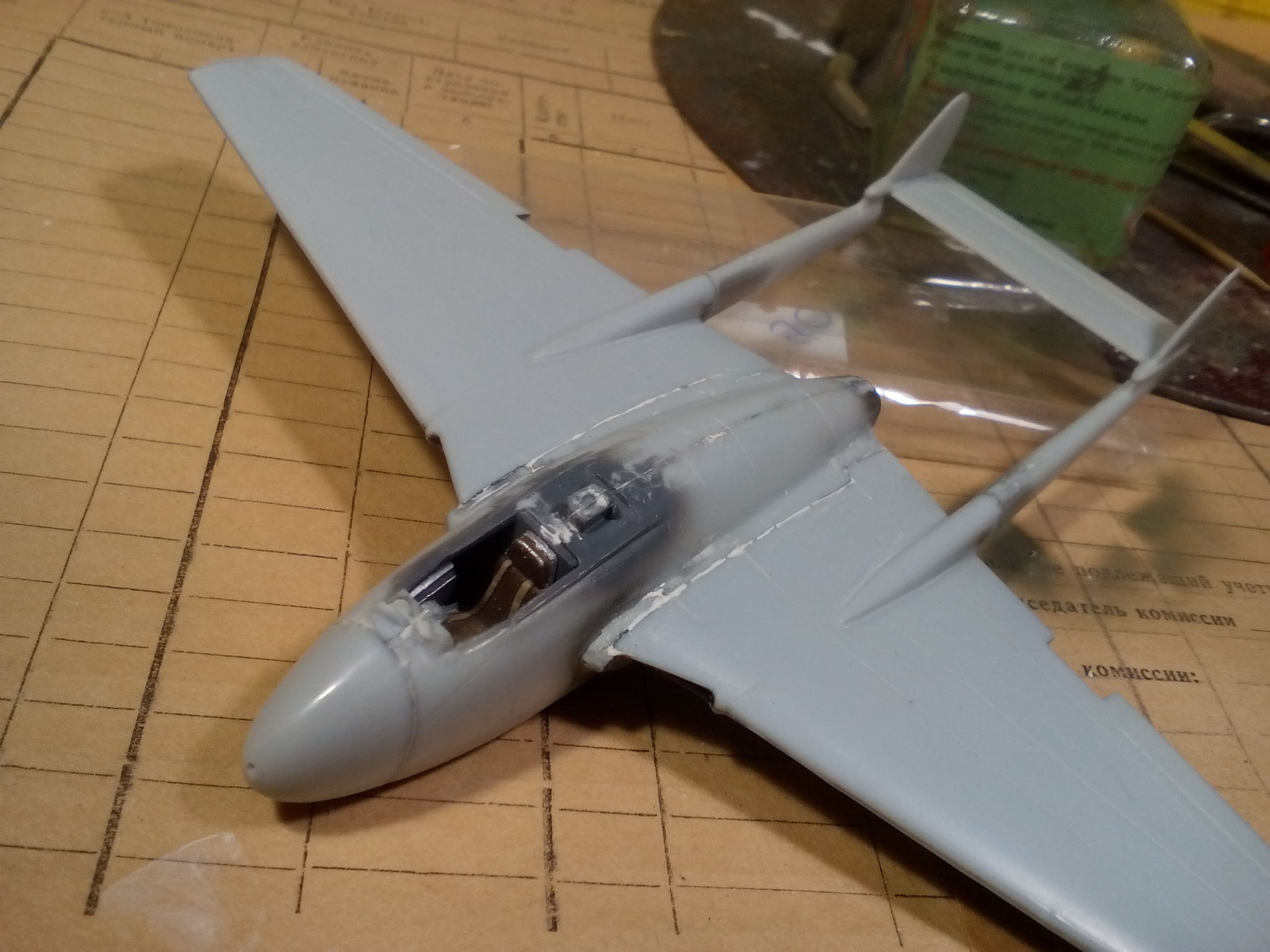 De Havilland DH.100 Vampire FB.Mk.6, Amodel, 1/72. - My, Stand modeling, Prefabricated model, Assembly, Painting, Airbrushing, Needlework with process, Hobby, With your own hands, , Aviation, Airplane, Longpost