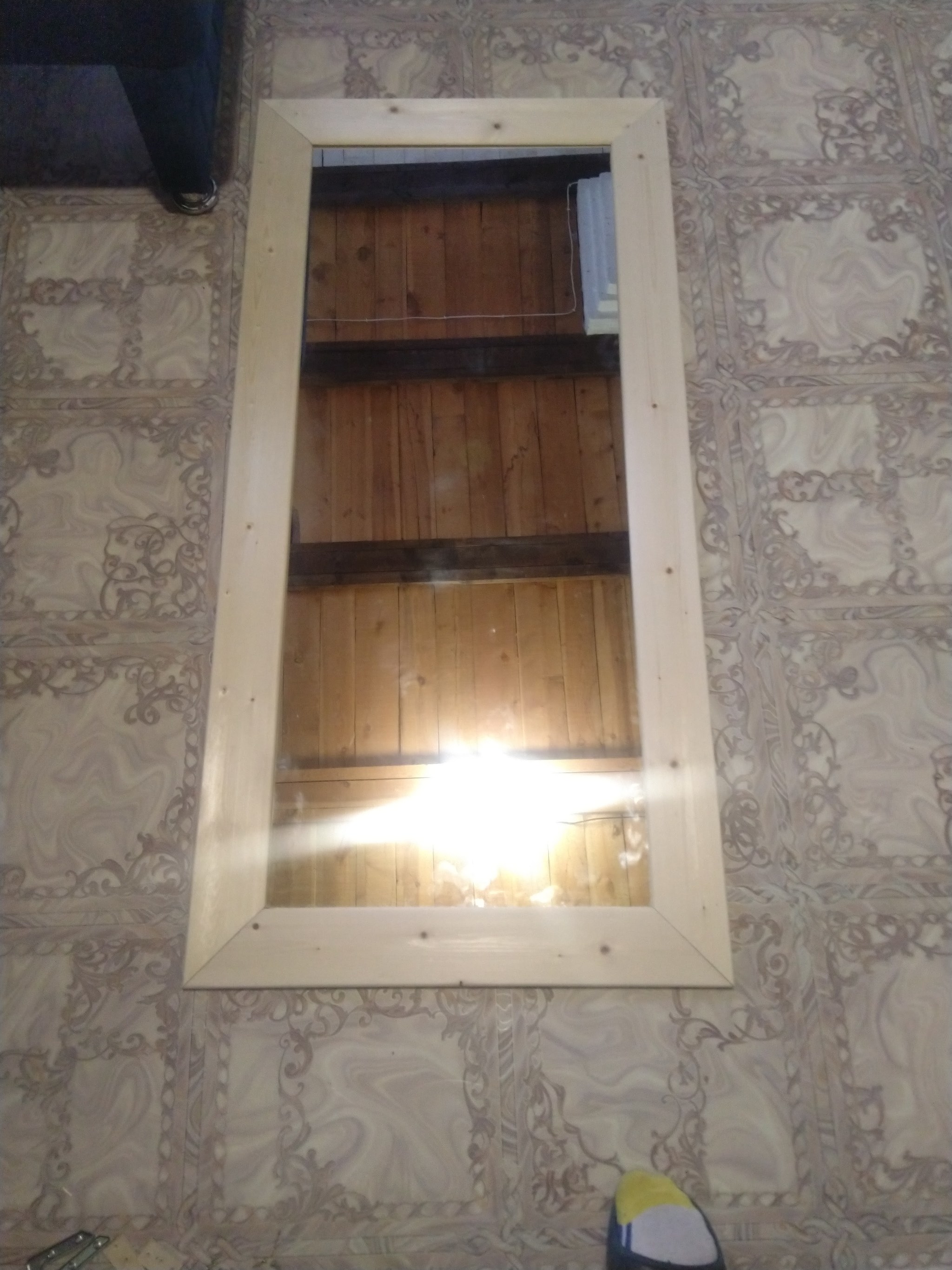 Sliding mirror with cabinet, for Beloved - My, Mirror, With your own hands, Furniture, Video, Longpost, Needlework with process, Carpenter