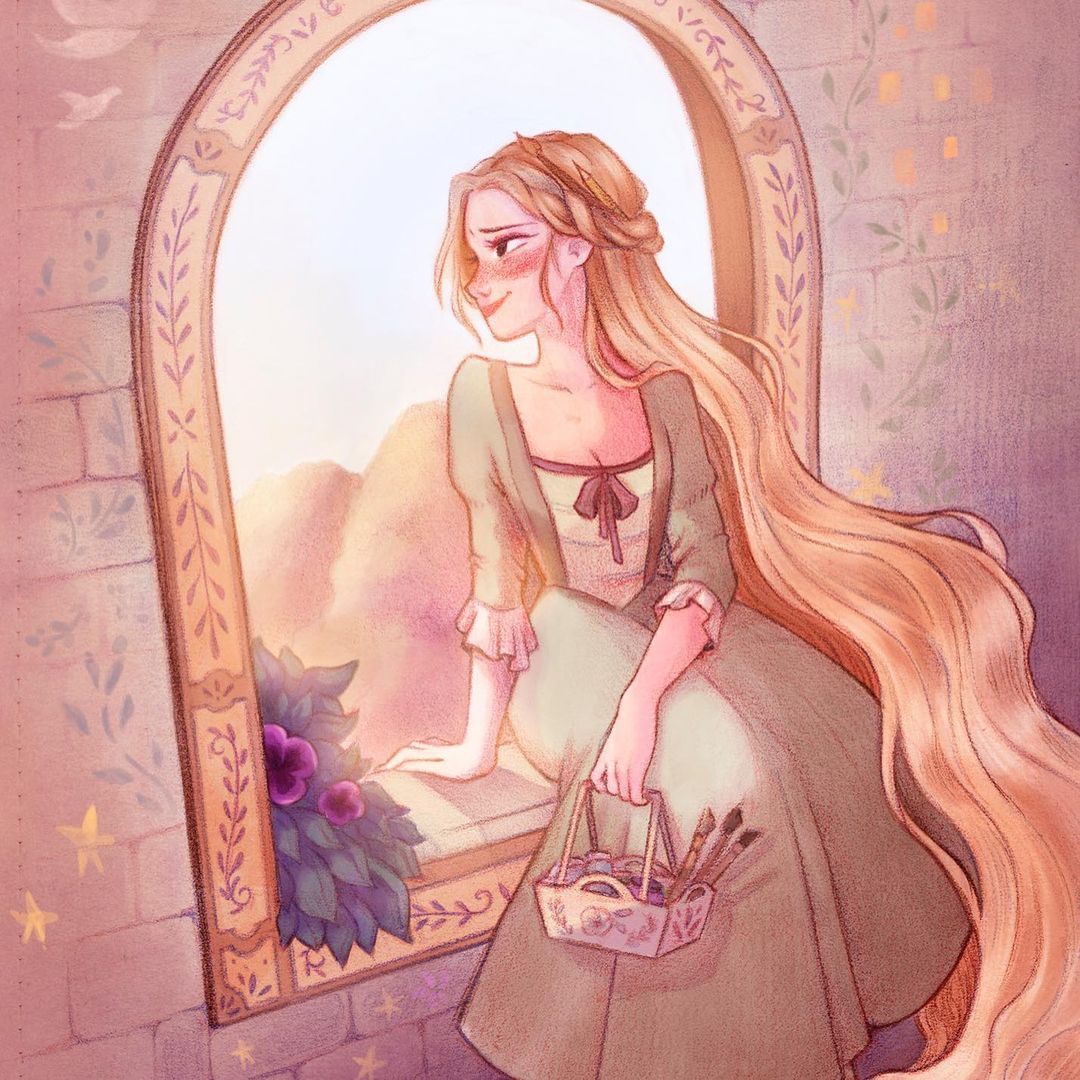 Maiden of the Tower - Drawing, Rapunzel, Girls, Art, Story