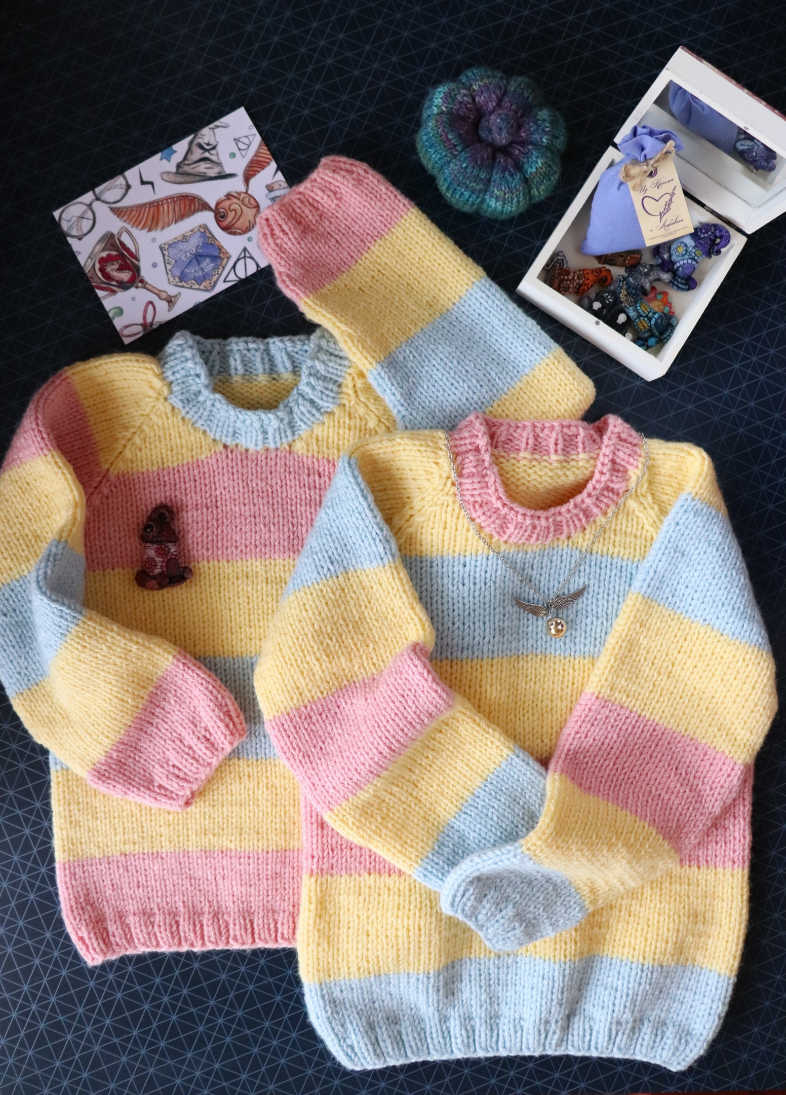 Striped sweaters - My, With your own hands, Needlework, Handmade, Needlework with process, Knitting, Longpost, Friday tag is mine, Pullover, Baby clothes