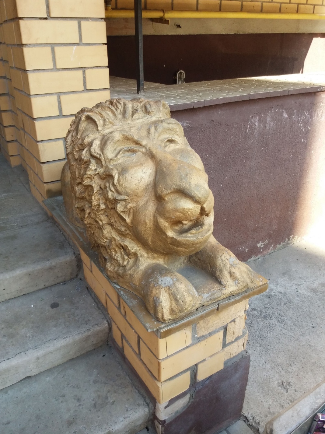 You're about to go into the wrong entrance, dog. - My, a lion, Sculpture, Humor