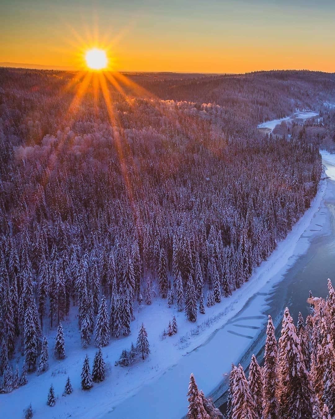 Пермский край, Усьвинские столбы - Фотография, Пермский край, Россия, Природа, Река, Лес, Зима, Снег, Усьвинские столбы, Длиннопост