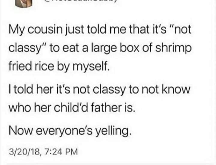 But no one eats rice anymore - Twitter, Screenshot, Translation, Relatives, Argument